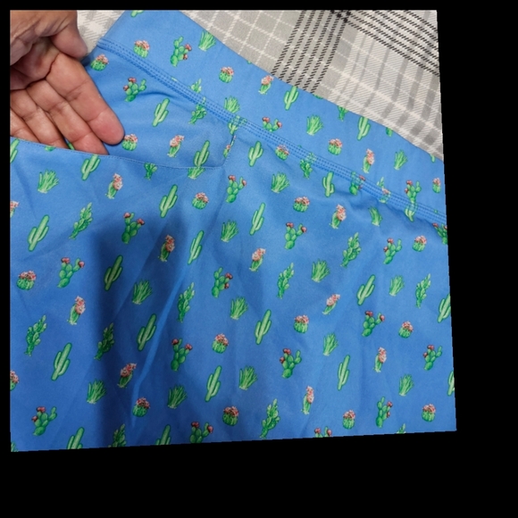 Ralph Lauren RLX Pull On Golf Skirt with Built in Shorts Blue Cactus Size Large - Picture 8 of 9